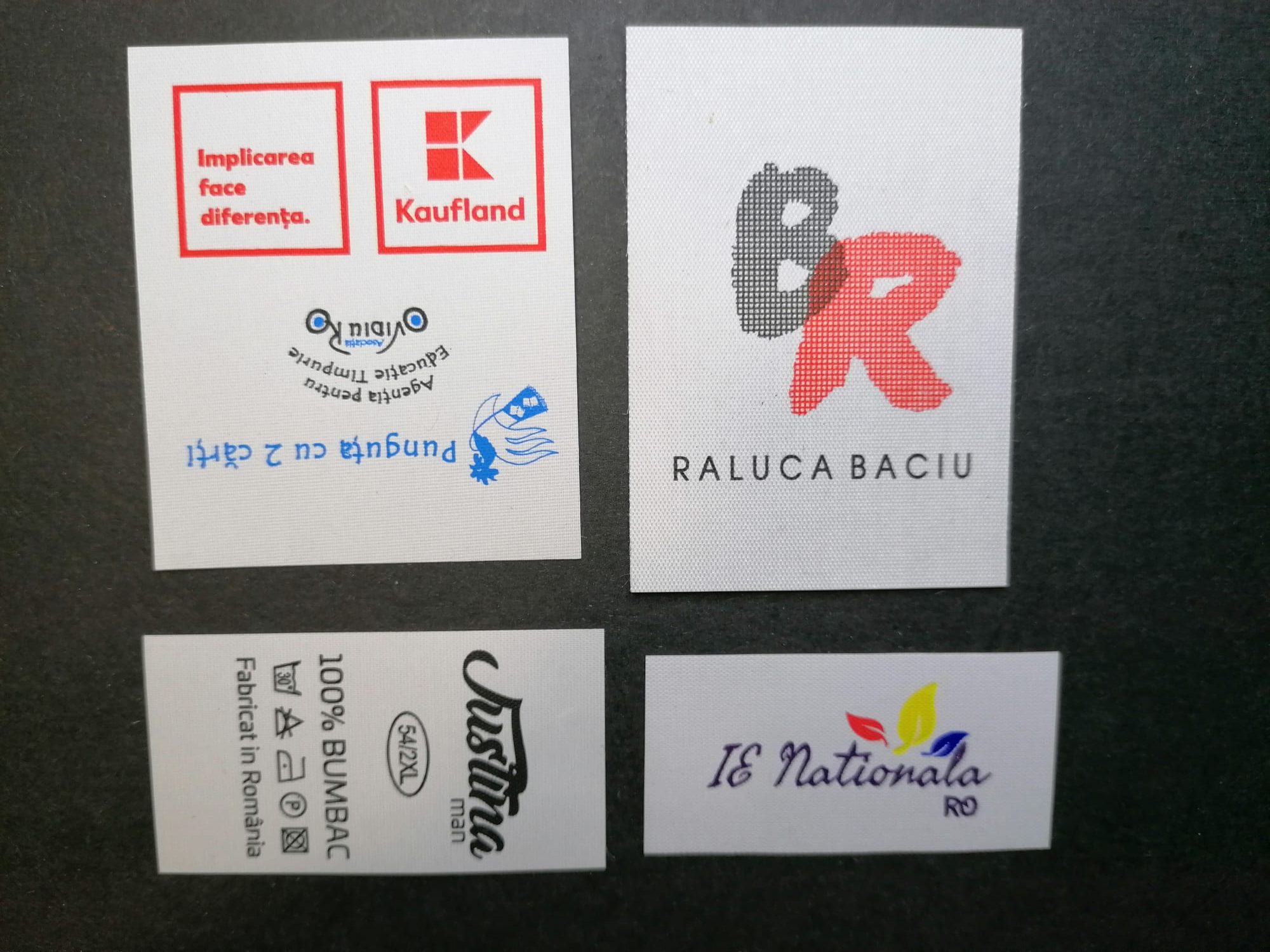 Etichete textile personalizate — proiect 11 realizat de ETICHETT PROD Cluj
