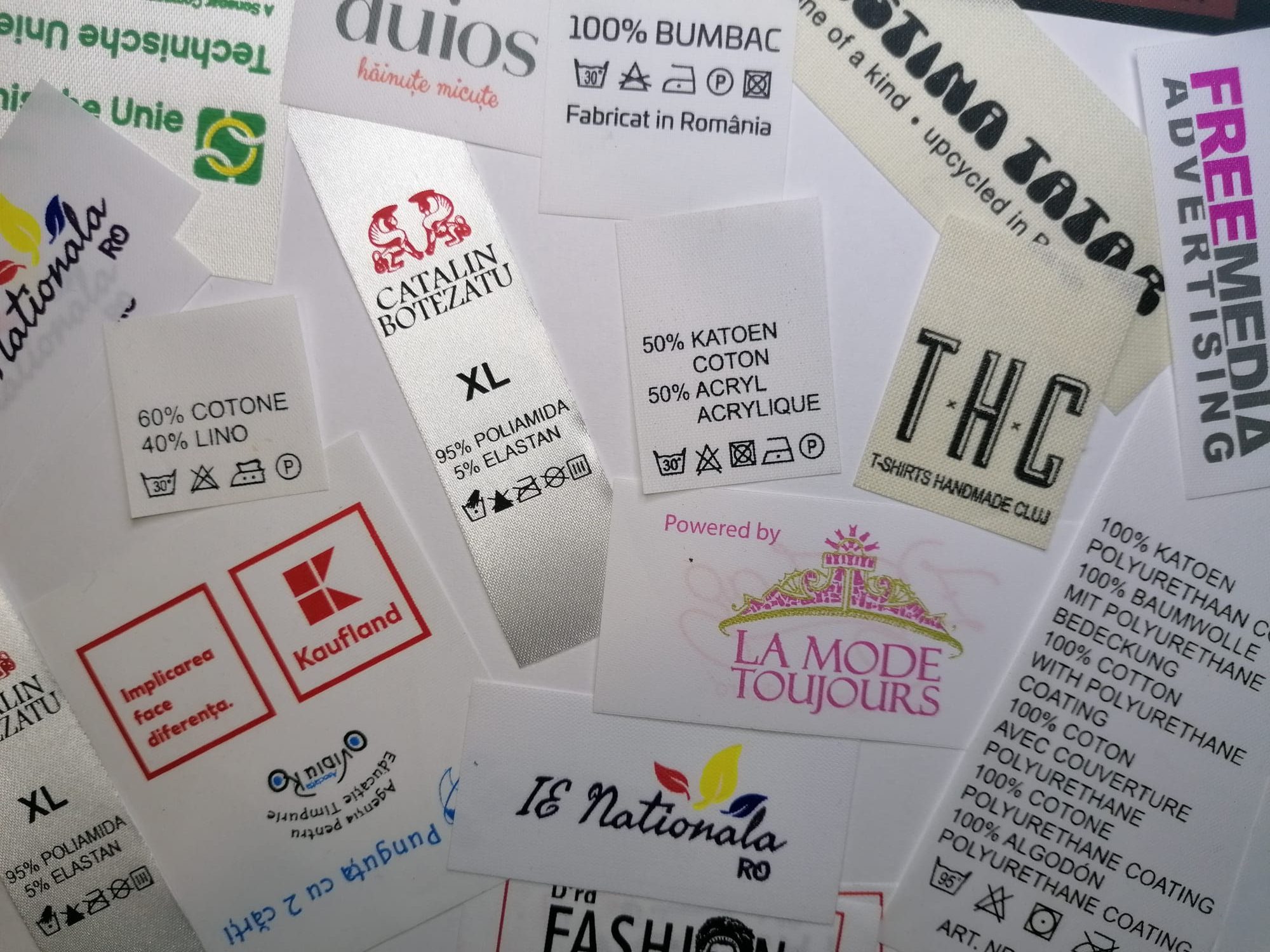 Etichete textile personalizate — proiect 4 realizat de ETICHETT PROD Cluj