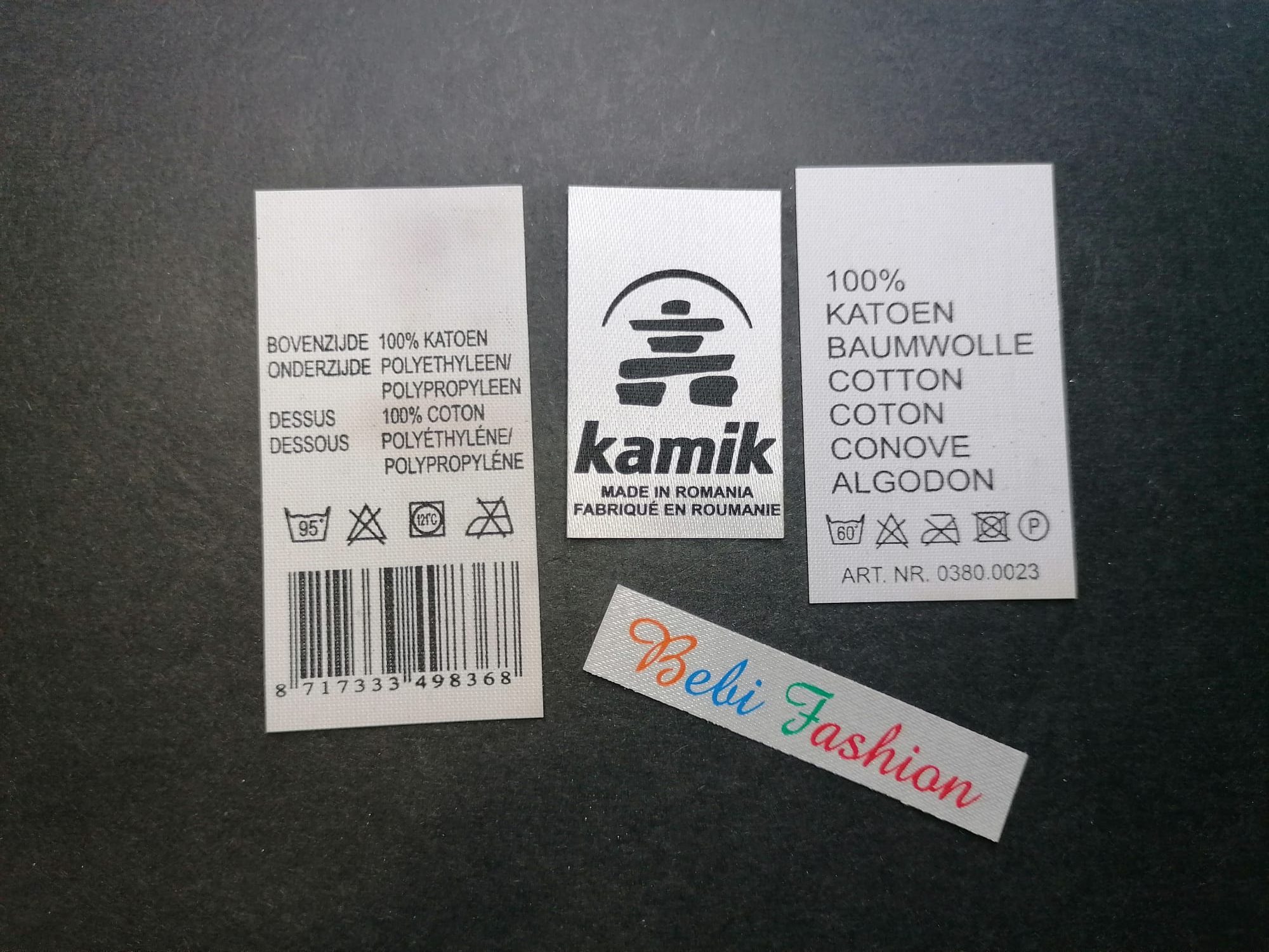 Etichete textile personalizate — proiect 6 realizat de ETICHETT PROD Cluj