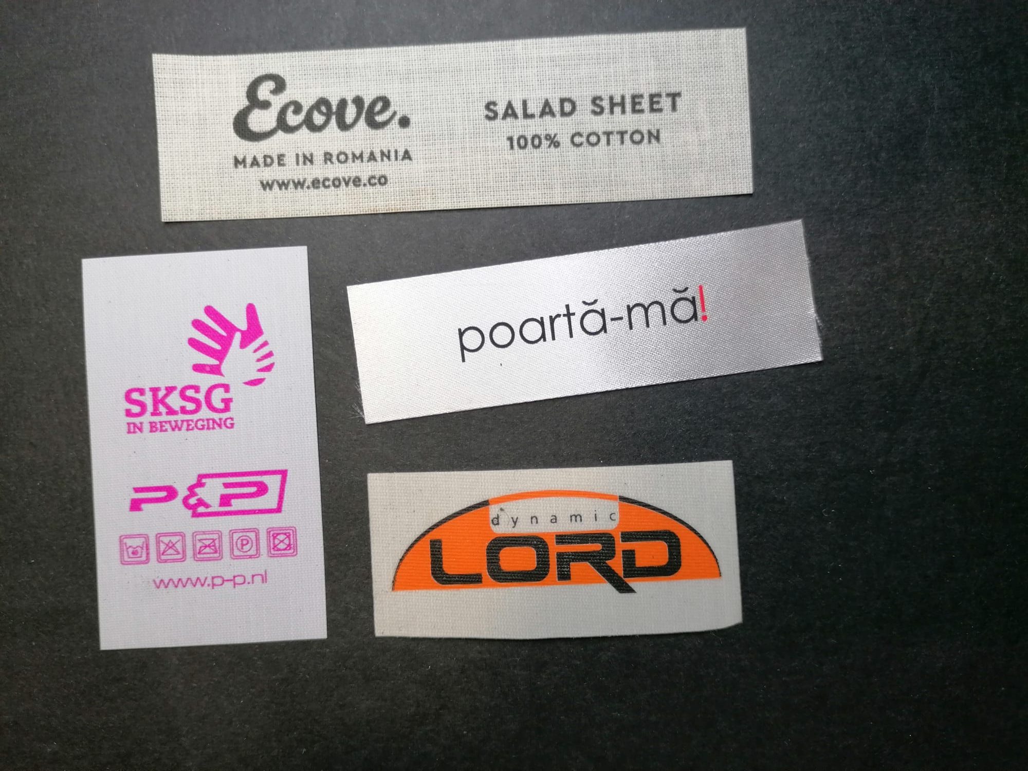 Etichete textile personalizate — proiect 9 realizat de ETICHETT PROD Cluj